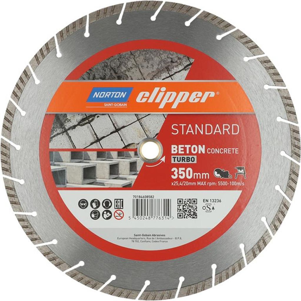 Norton Clipper Norton Diamantscheibe Standard Beton Turbo Produktbild 
