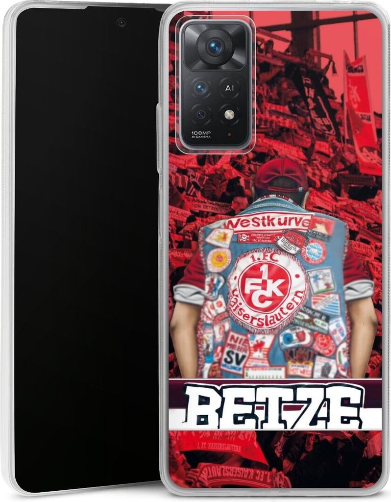 DeinDesign Slim Hülle für Xiaomi Redmi Note 11 Pro 4G Silikon Case Ultra Dünn Handyhülle 1. FC Kaiserslautern 1. FCK Offizielles Lizenzprodukt