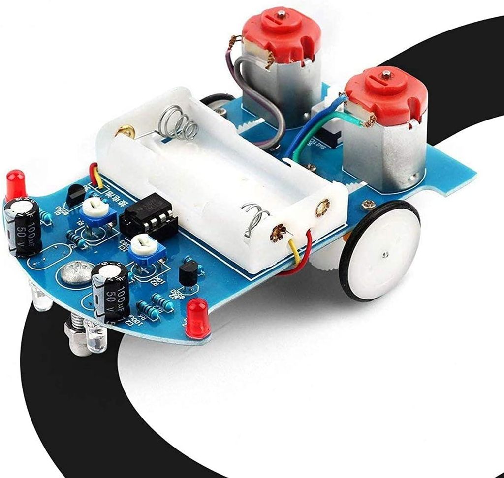 Pemenol Mint School Education Praxis Lötendes Lernen von Lernelektronik -Kit, Smart Car Project Kits, Line Roboter DIY -Wettbewerb