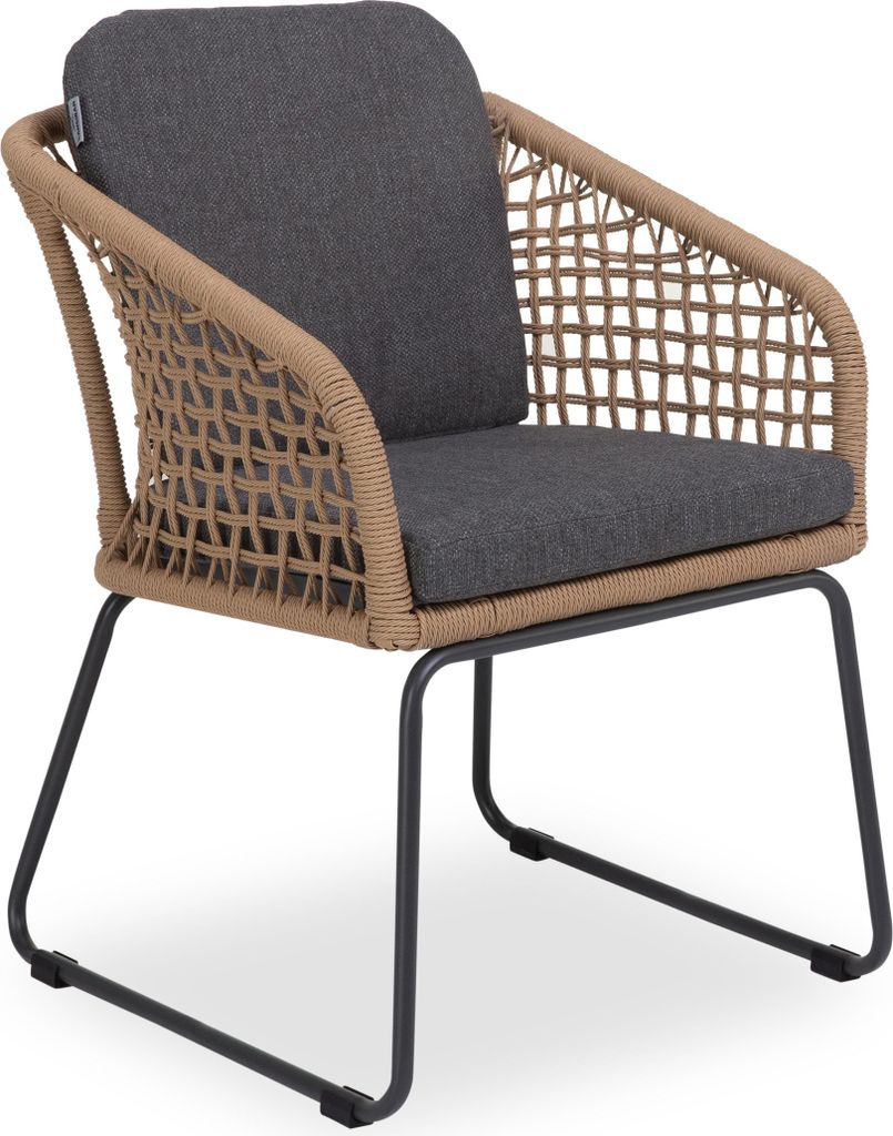 Gartenstuhl SANSIBAR SKOVBY BHT 58x76x66 cm grau Produktbild 