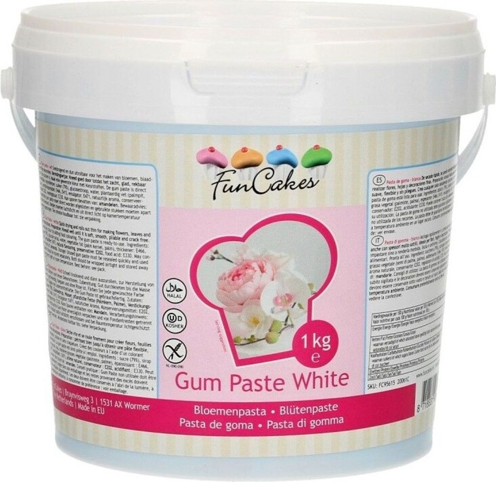 FunCakes Gum Paste / Blütenpaste Weiß -1kg-