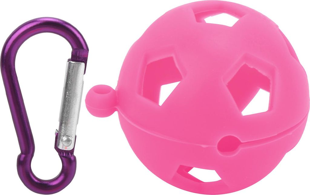 Golfball-Schutzhülle, Silikonhüllenhalter mit Schlüsselanhänger, Trainingszubehör, Rosarot