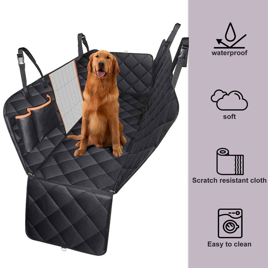 pecute Autoschondecke Hund Rücksitz mit Seitenschutz, Universale