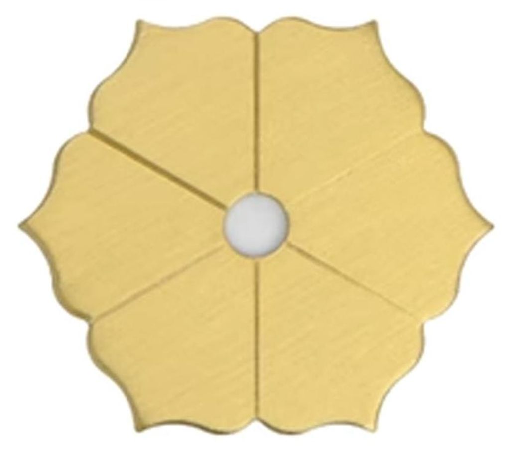 10 blütenförmige Messingscheiben zur Möbeldekoration, klassische Messingaccessoires (Messing, 4,5 cm)