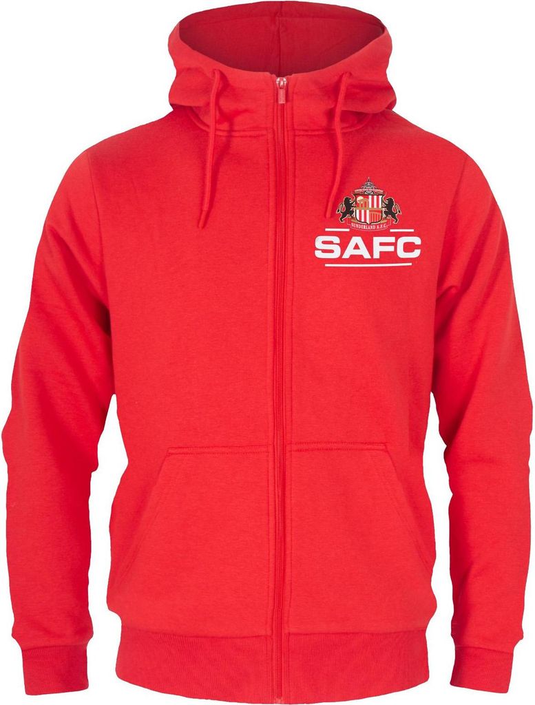 Sunderland AFC - Hoodie mit durchgehendem Reißverschluss für Herren, Fleece GF528 (L) (Rot)