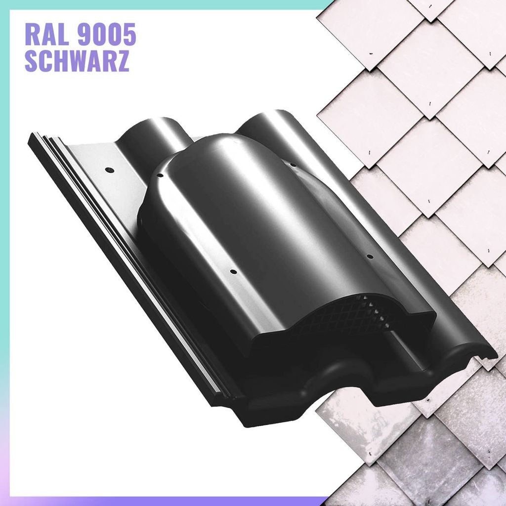 FLACHLÜFTER Benders Mecklenburger, ProDach Doppelrömer K60 RAL 9005-Schwarz