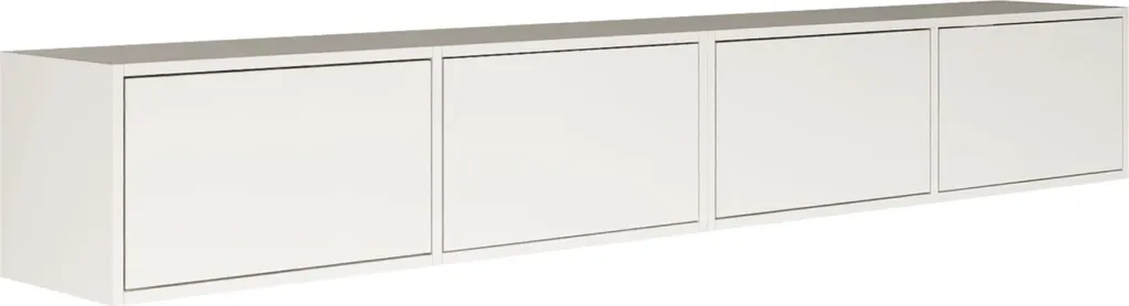 Meuble TV Suspendu Blanc 200 cm Selsey Framme - Rangez tout avec Style