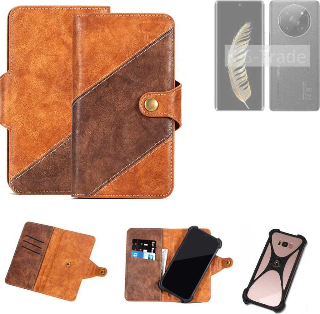 K-S-Trade Handyhülle Schutzhülle Bookstyle Case Wallet-Case kompatibel mit General Mobile GM Phoenix 5G Cover Klapphülle Kantenschutz Smartphone