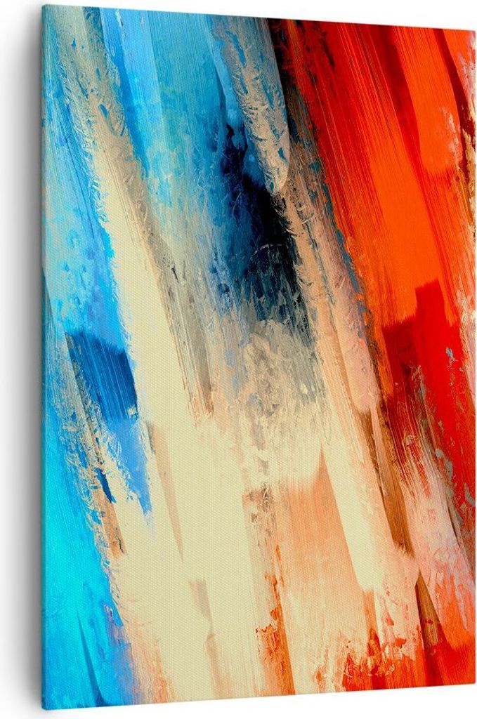 Bild auf Leinwand - Leinwandbild - Einteilig - Abstraktion modern - 70x100cm - Wand Bild - Wanddeko - Wandbilder - Leinwanddruck - Wanddekoration -...