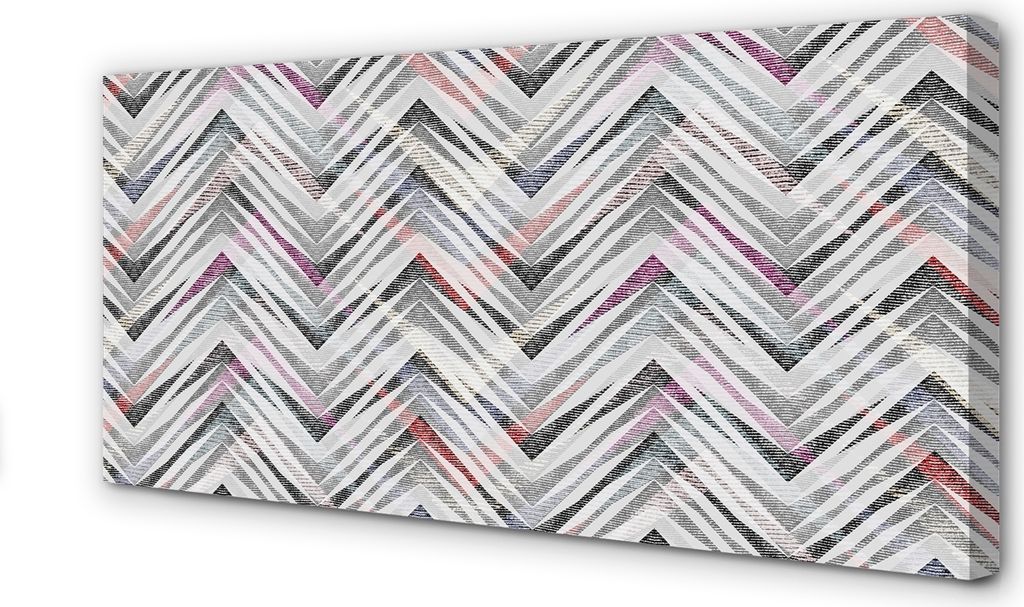 Leinwandbild 120x60 Wandkunst bunter herringbone