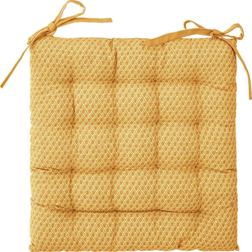 Bedruckter und gesteppter Stuhlfladen mit Knoten Produktbild 