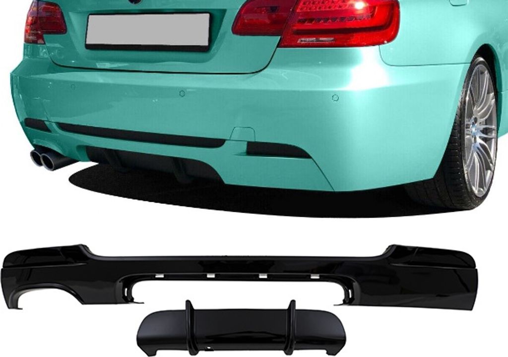 Heckansatz Diffusor Sport-Performance Schwarz Glanz passt Produktbild 