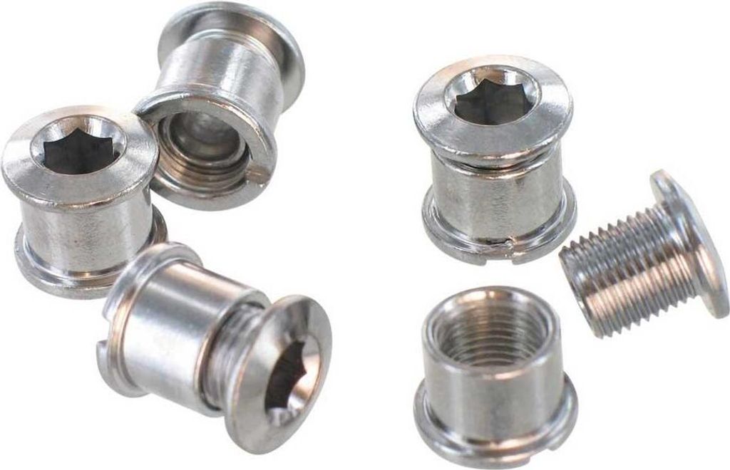 Var Chain Rings Kettenblattschraubensatz 5 Einheiten Silber Silber One Size