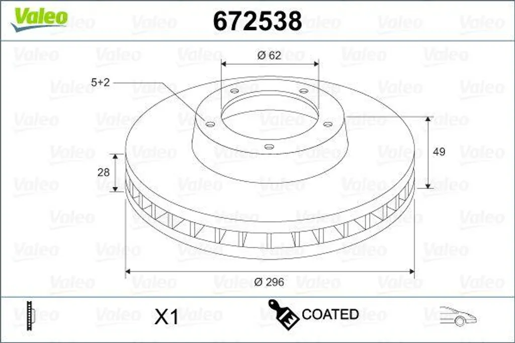 Disque de frein de remplacement pour entretien de RAV4, Camry et Mirai