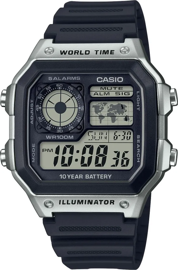 Orologio Tattico Casio AE-1200WH-1CVEF: Militare, Digitale e Impermeabile