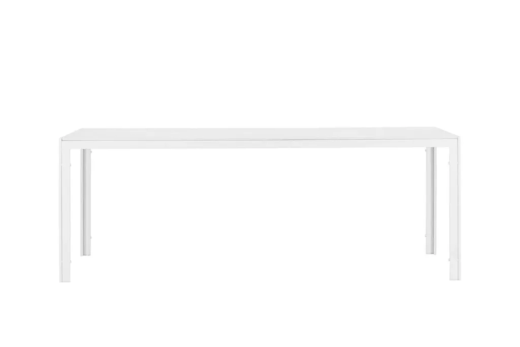 Table de jardin Break 90x205cm blanche idéale pour repas de famille