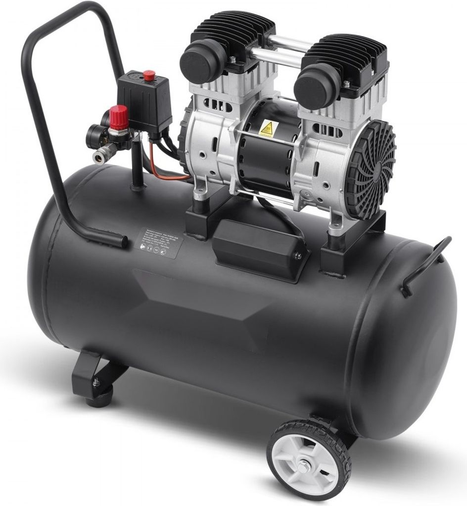 Kompressor 60L - 125PSI Druckluftkompressor - 1,25kW Flüsterkompressor für leisen Betrieb - Hochleistungs-Luftkompressor