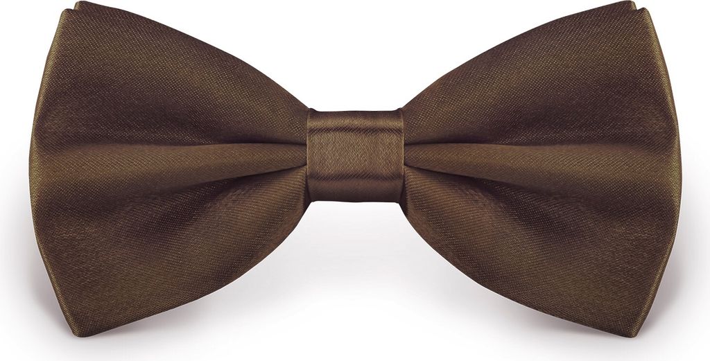 Fliege Braun Größe verstellbar aus Polyester einfarbig uni Produktbild 