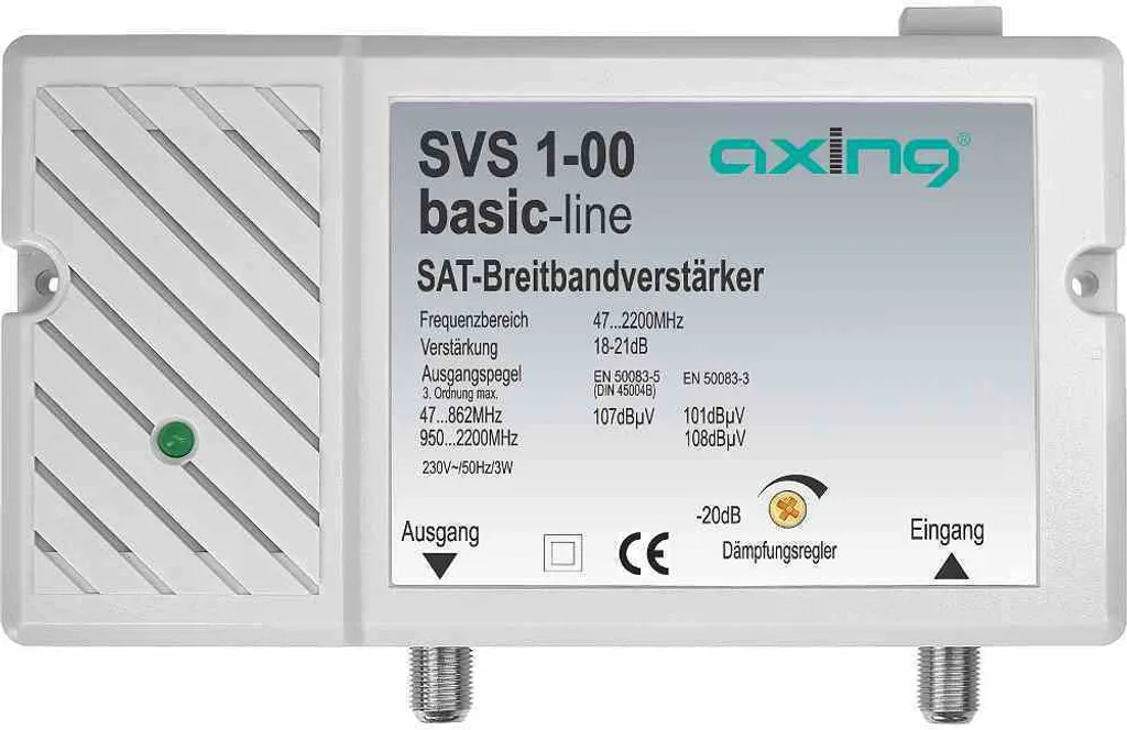 Améliorer réception TV avec l'amplificateur AXING 21dB large bande BI BIII