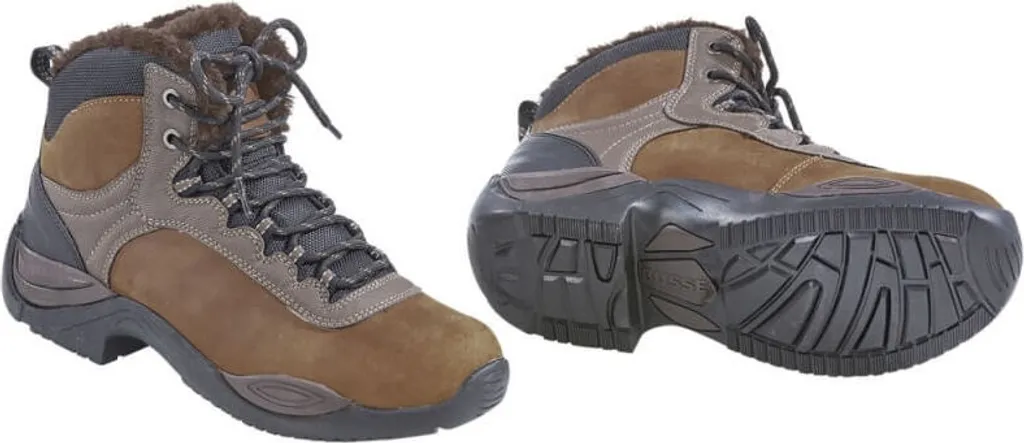 Chaussures d'écurie fourrées pour l'hiver en taille 42 marron