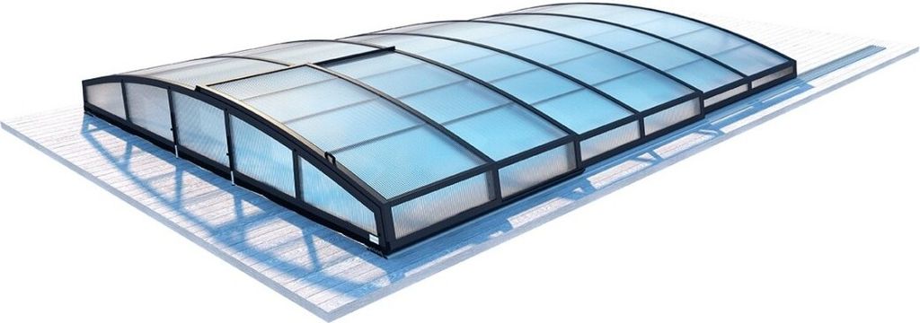 Poolüberdachungen Horizon - 8,58x3,36 m - 8 mm Hohlkammer-Polycarbonat - für pool BAS7307