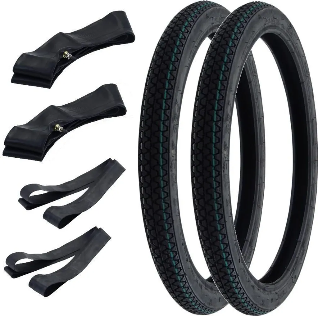 Pneus Vee Rubber 2.00-17 pouces avec chambre à air pour Piaggio Ciao