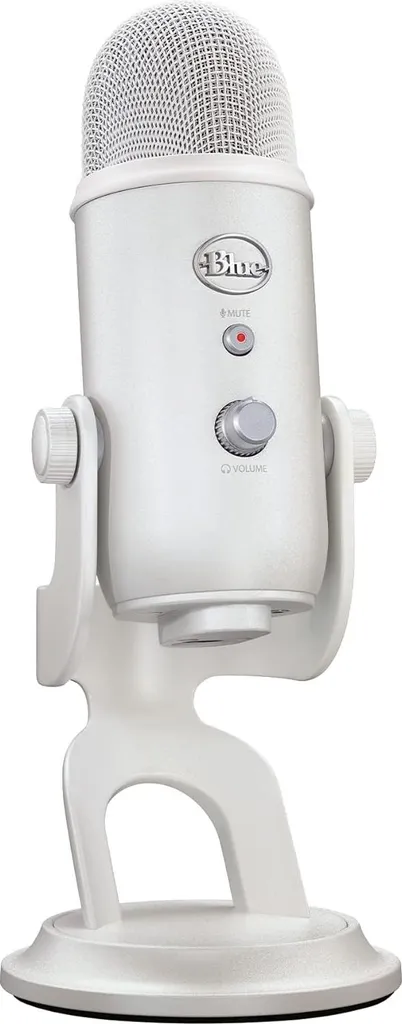 Microphone à Condensateur USB Blue Yeti Logi Blanc Cassé pour Enregistrement