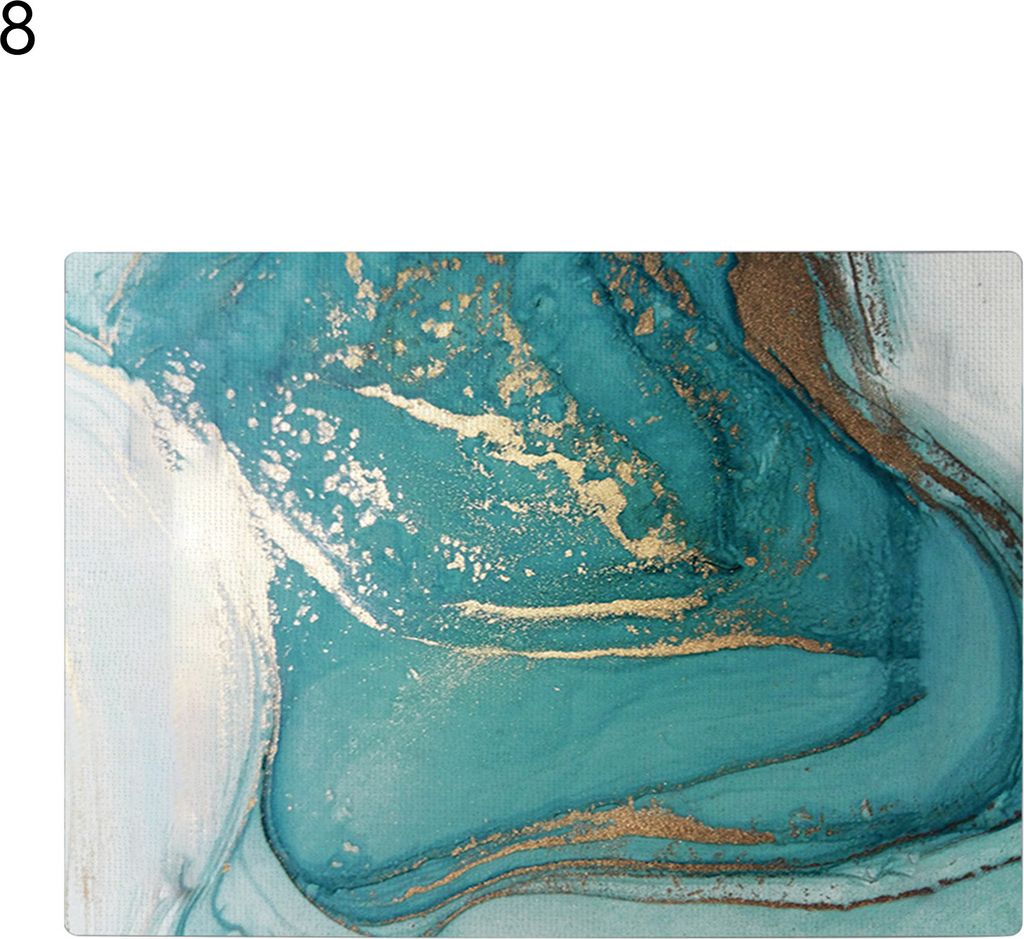 Bowl Pad Soft Touch Anti-Scenaling Flachs Dekorative Cyan Elegante Schüssel Matte Haushaltsvorräte-8