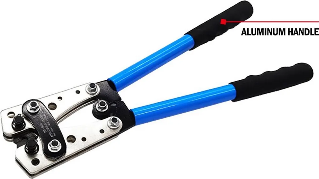 Pince à sertir E6080 idéale pour câbles de batterie et 60 cosses incluses