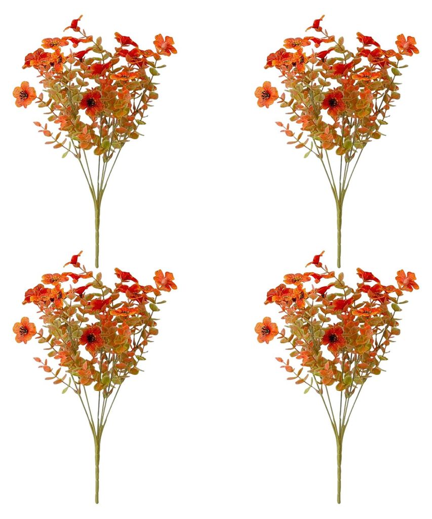 2/3/4/5/6/12 künstliche Herbstblumen, 7 Zweige, UV-beständig, für Zuhause, Hochzeiten, Partys, Tischdekoration, drinnen und draußen