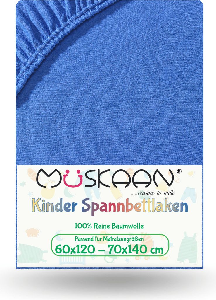 Jersey Kinder Spannbettlaken 60x120 cm - 70x140 cm Royal Produktbild 