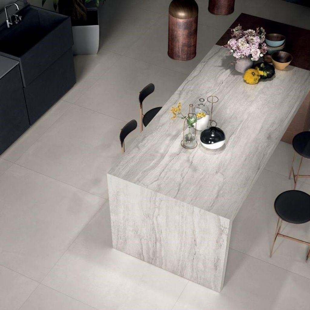 Fliesen Betonoptik Weiss 80x80 cm CASA39 Gardenia Ariana Concrea Plain