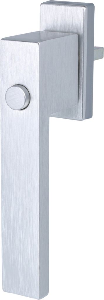 Fenstergriff Fensterolive Rasterolive Kindersicherung Druckknopf Fensterbeschlag Silber eloxiert F1