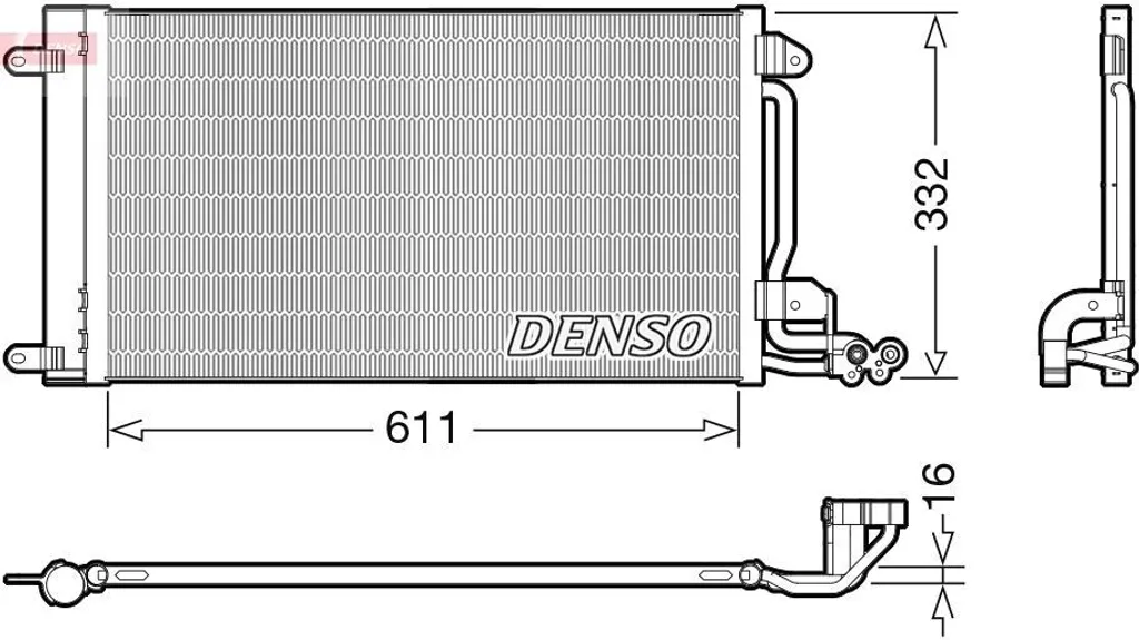 DENSO DCN02034 Condenseur de Climatisation avec Sécheur OE 6C0816411C