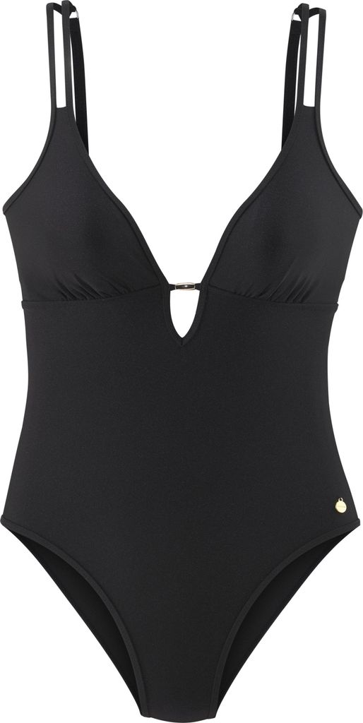 LASCANA Badeanzug schwarz Größe 44 Cup C/D
