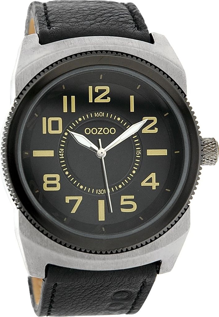 Oozoo Armbanduhr schwarz Metall Vintage Series Analog-Quarzuhr UOC3734A