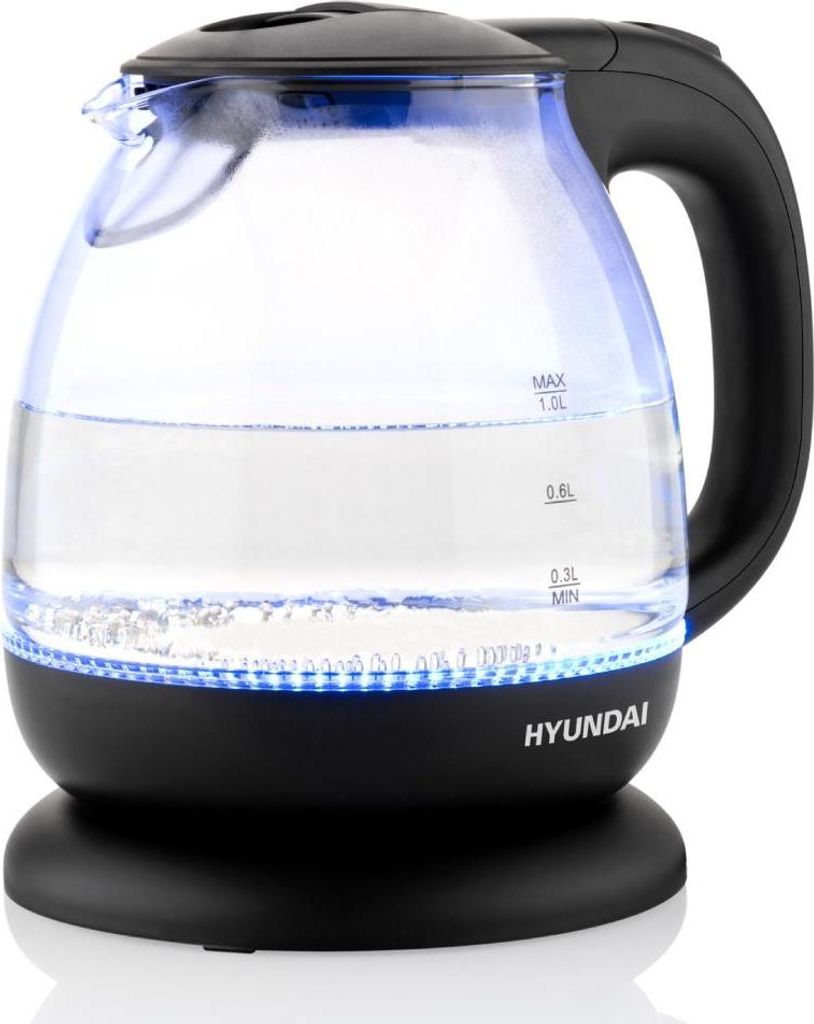 Hyundai VK101, 1 l, 1100 W, Przezroczysty, Czarny, Szkło, Zdjęcie produktu 