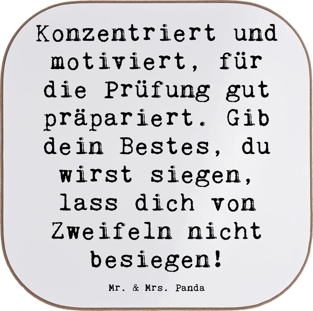 Mr. & Mrs. Panda Tischuntersetzer Spruch Prüfungen bestehen Produktbild 