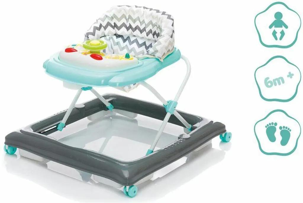 Trotteur avec suspension zigzag Fillikid design gris et mint - 9
