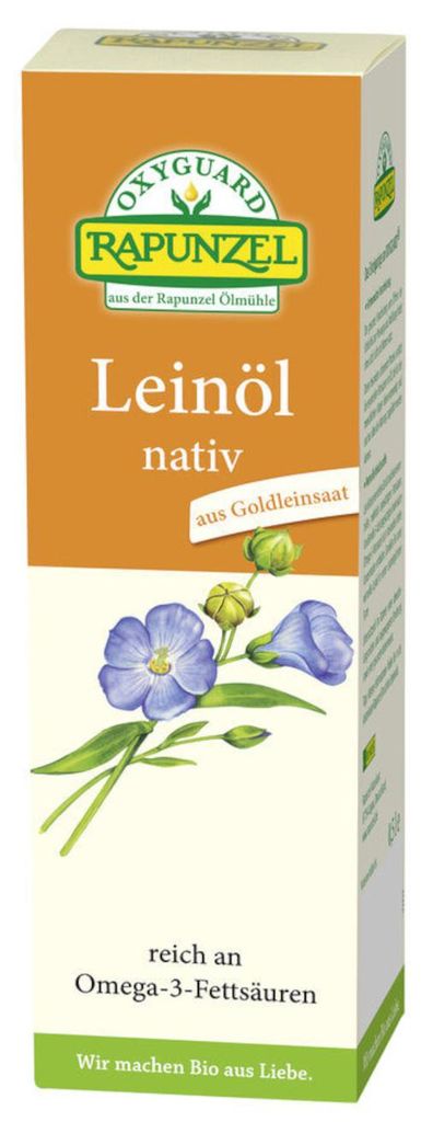 Rapunzel OXYGUARD Leinöl nativ 4x250ml, BIO Speiseöl aus Leinsamen