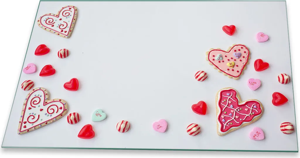 Copri Piano Cottura In Vetro Temperato A Forma Di Cuore – 80x52 Cm, Rosso, Multifunzione Per Induzione