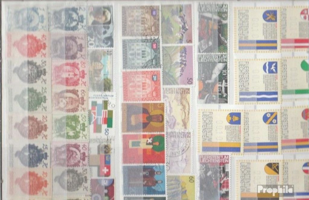 Briefmarken Liechtenstein 75 verschiedene Marken