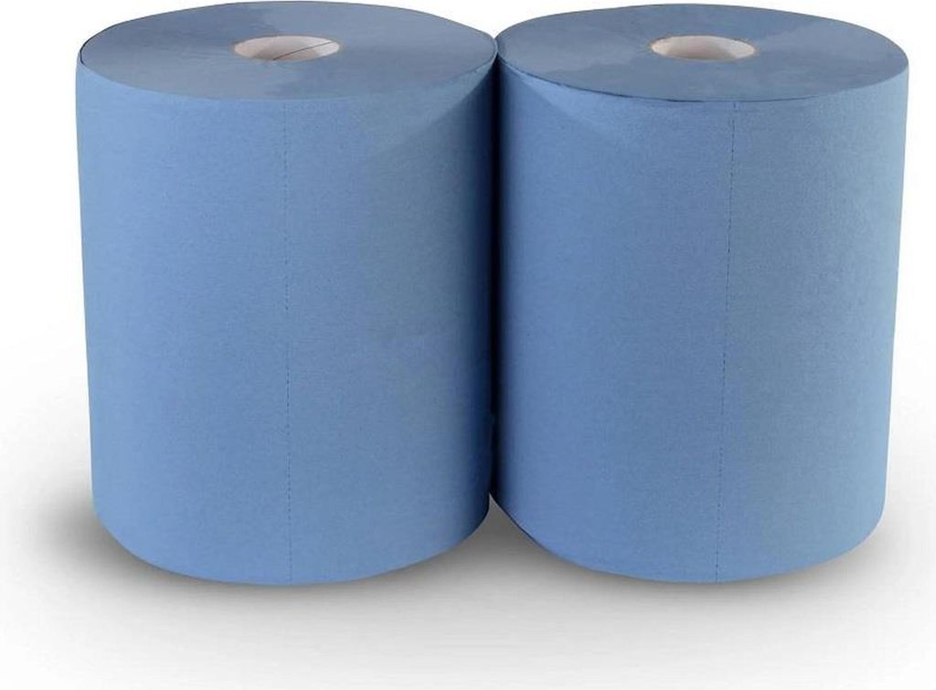 Industrierolle Quicky - 2-lagig - blau - recycling - 33cm - Produktbild 
