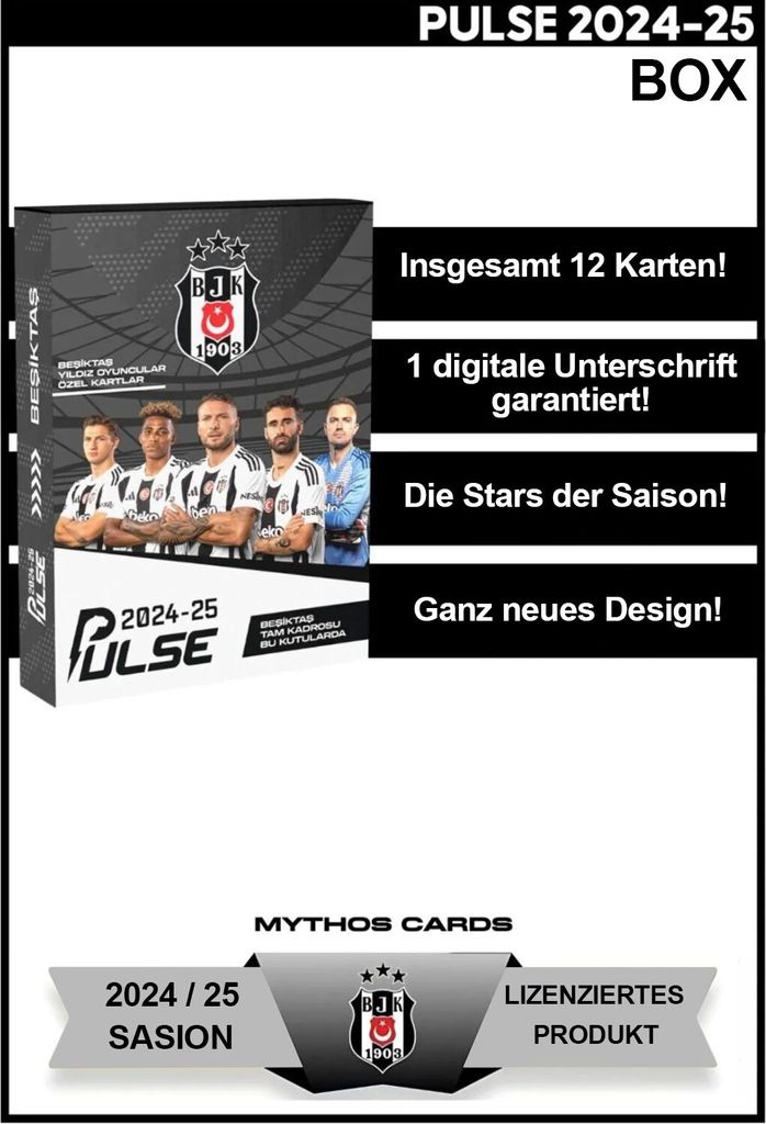 Beşiktaş 2024/2025 Fußballkarten Sammelkarten Besiktas 12x Stück