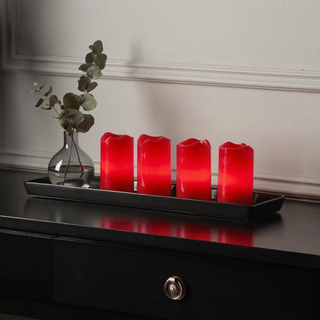LED Kerzenset - Echtwachs - flackernde LED - Timer - Produktbild 