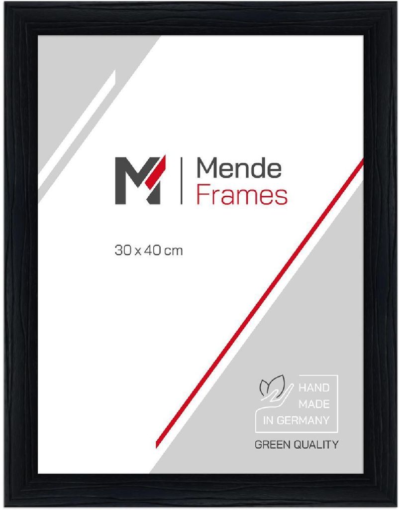 MendeFrames Bilderrahmen H370 Modern Schwarz 40x60 cm Museumsglas
