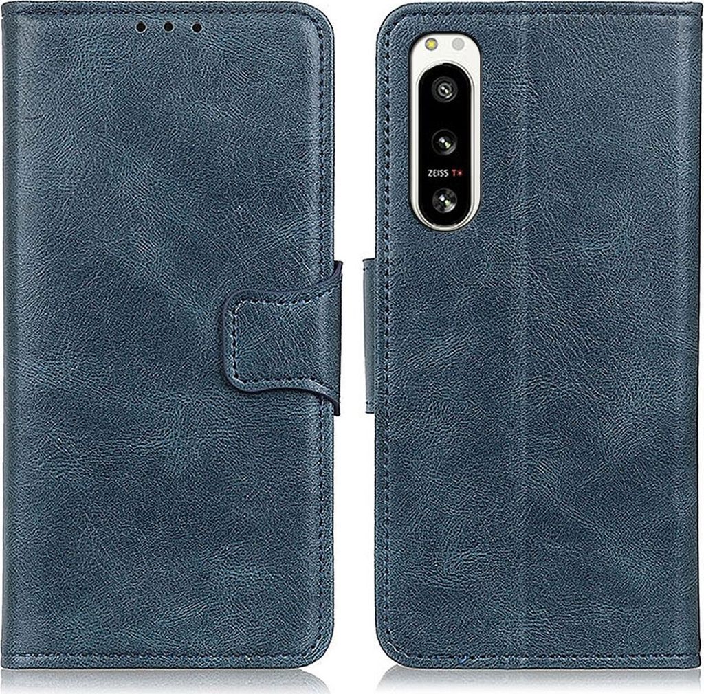 Mobigear Classy Sony Xperia 5 IV Hülle Klapphülle Geldbörse - Blau
