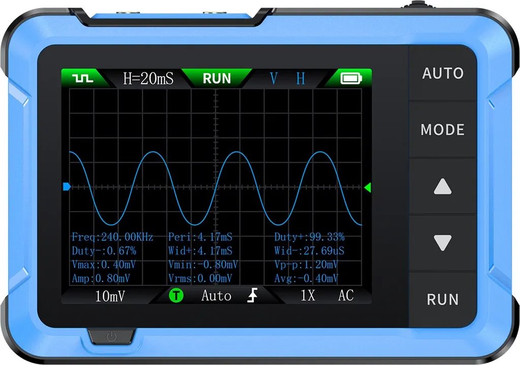 Oscilloscope 10MHz générateur de signaux portable avec écran couleur TFT