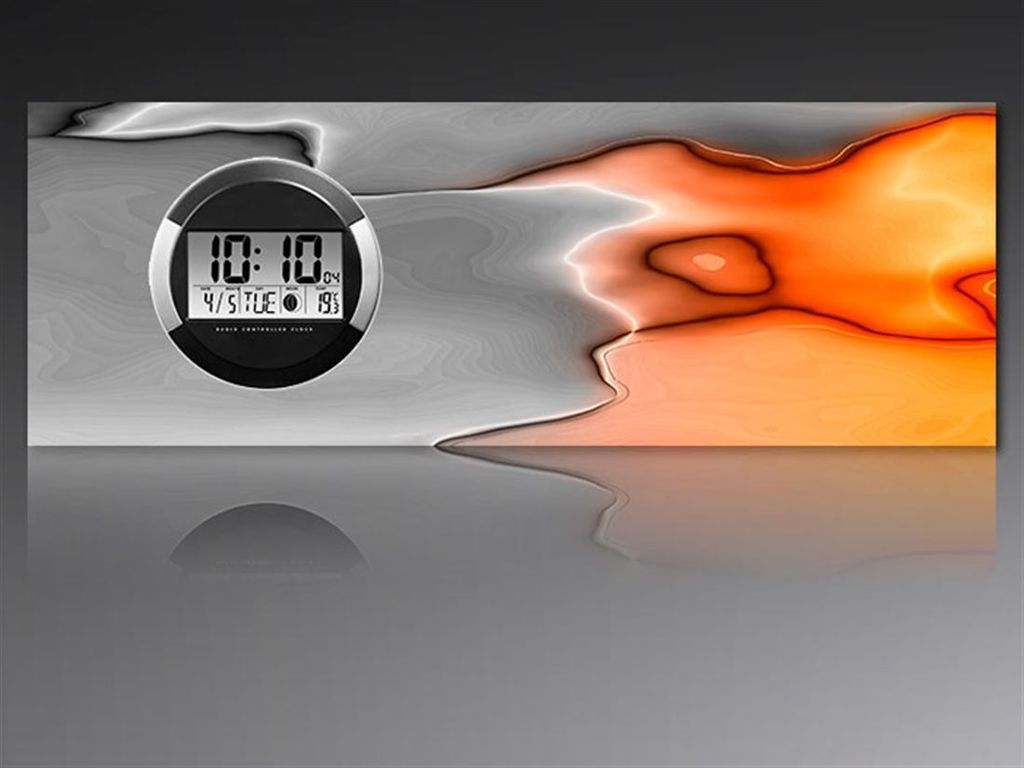 6119 Dixtime Digital Designer Wanduhr, Moderne Wohnraumuhr 35x100cm