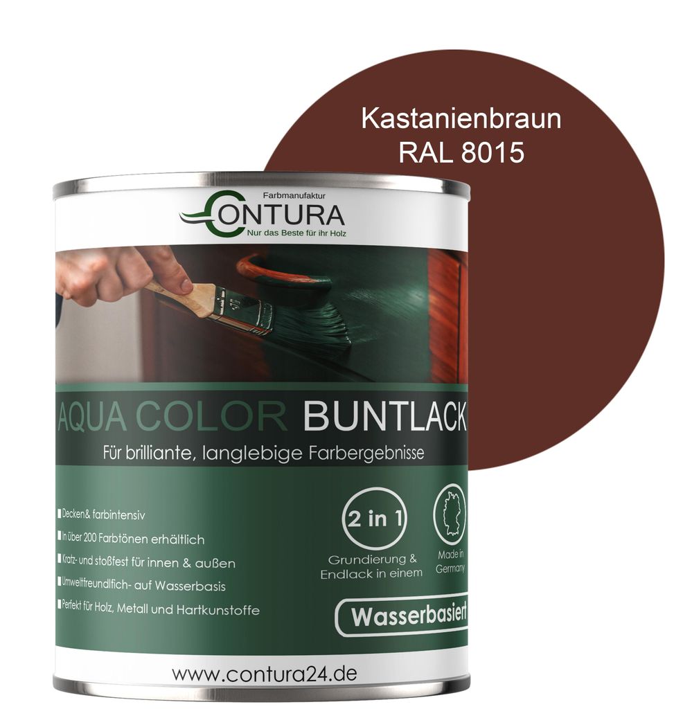 Contura 750ml. Buntlack Lackfarbe Lack Außen Innen Holz Produktbild 